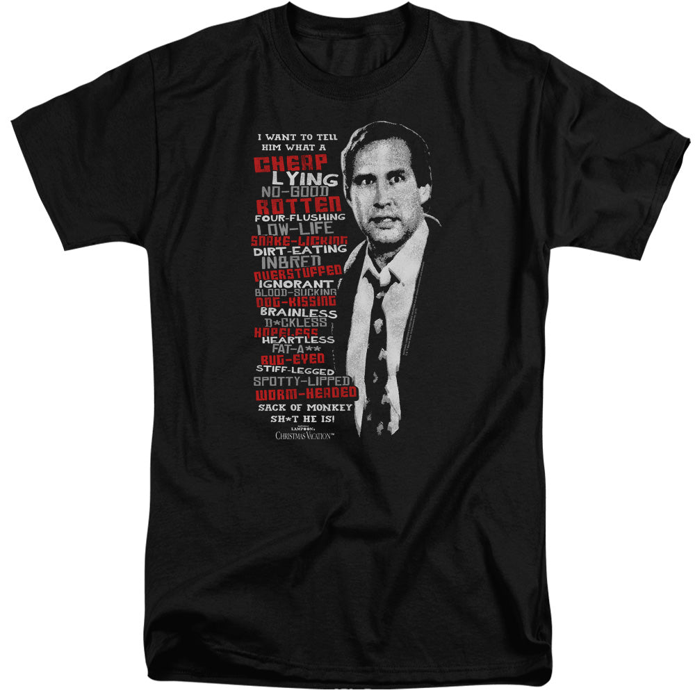 Christmas Vacation Profanities Mens Tall T Shirt Black Officially Licensed