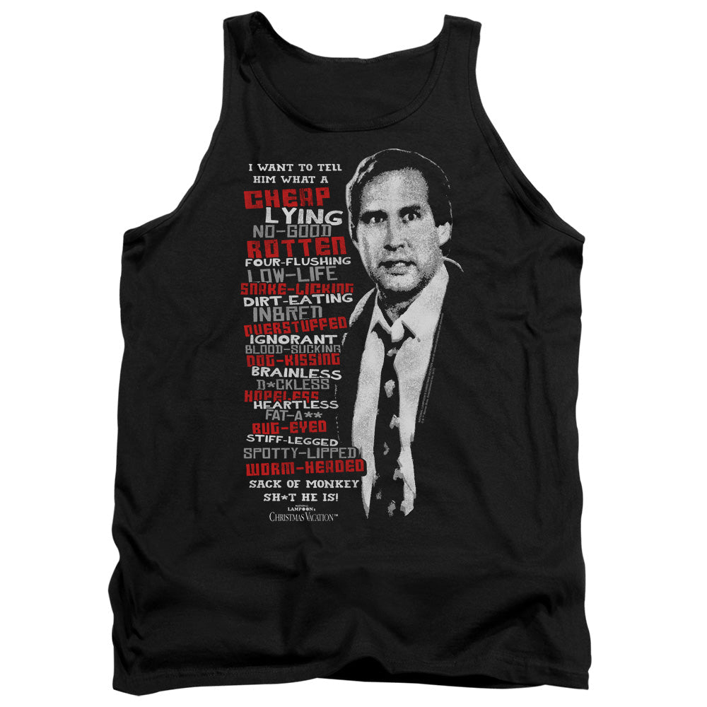 Christmas Vacation Profanities Mens Tank Top Shirt Black Officially Licensed