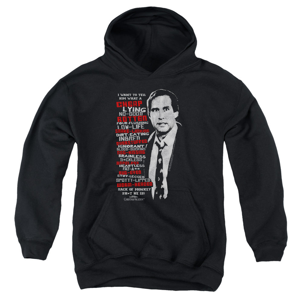 Christmas Vacation Profanities Kids Youth Hoodie Black Officially Licensed