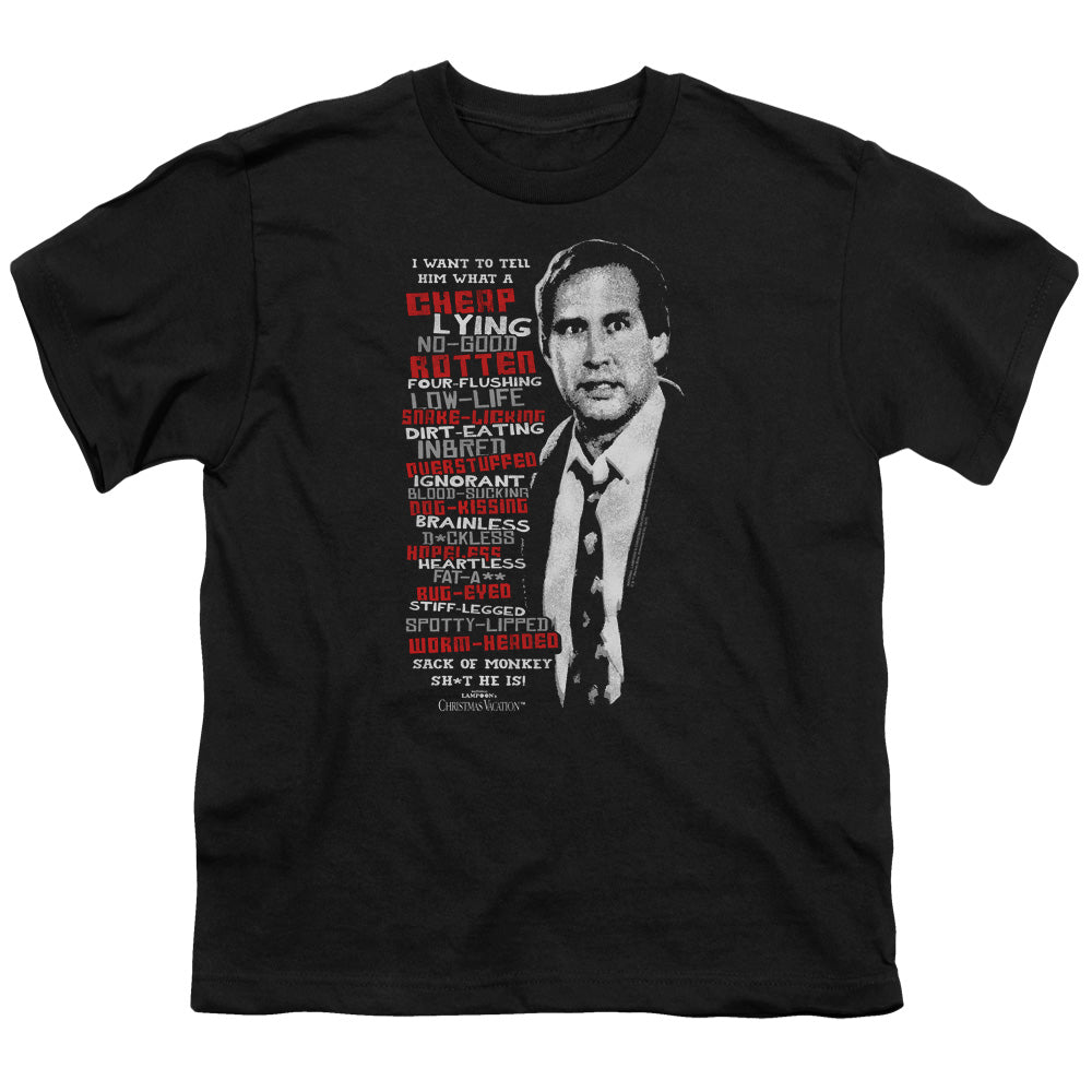 Christmas Vacation Profanities Kids Youth T Shirt Black Officially Licensed