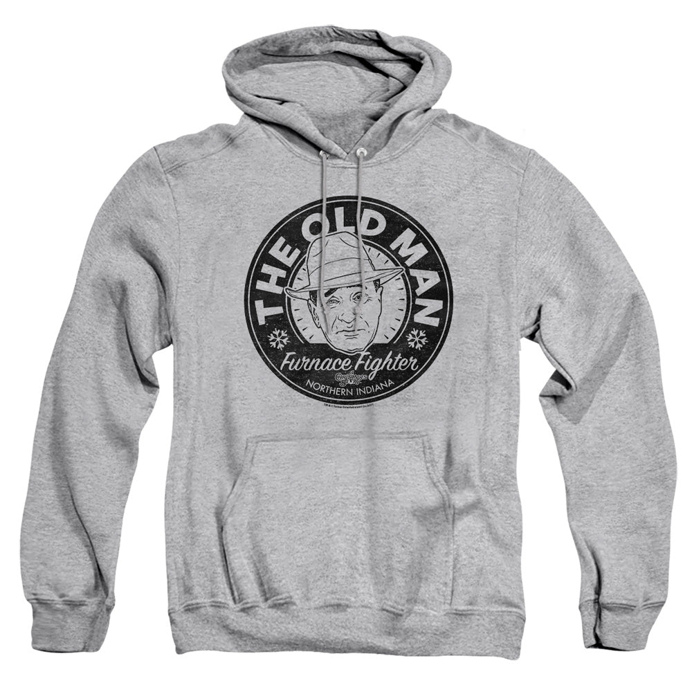 A Christmas Story The Old Man Mens Hoodie Athletic Heather Officially Licensed