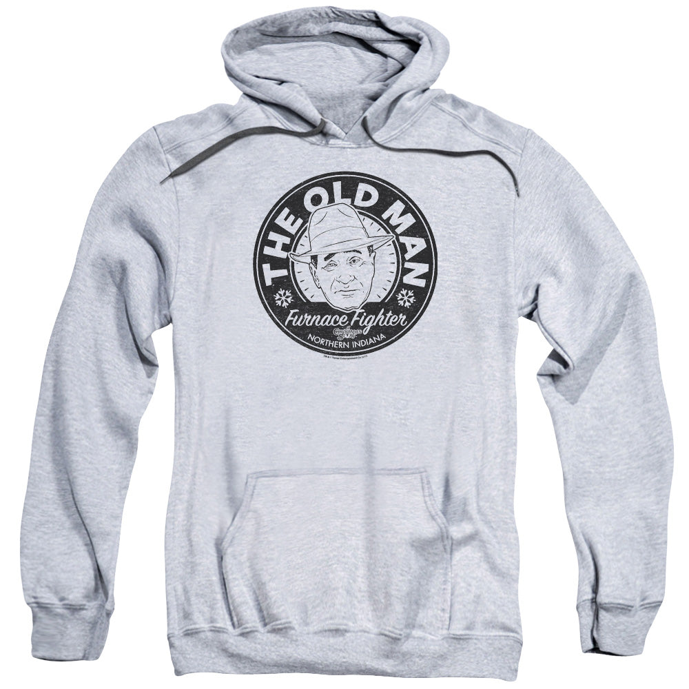 A Christmas Story The Old Man Mens Hoodie Athletic Heather Officially Licensed