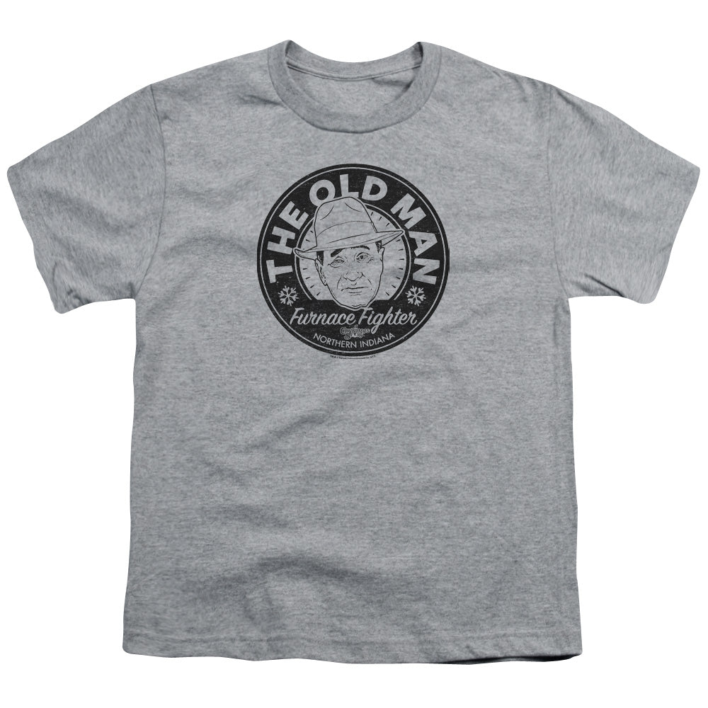 A Christmas Story The Old Man Kids Youth T Shirt Athletic Heather Officially Licensed
