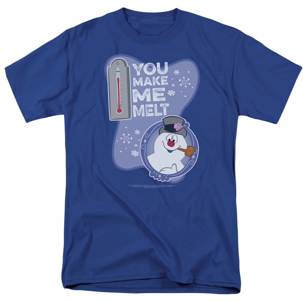 Frosty The Snowman Melt Mens T Shirt Royal Blue Officially Licensed