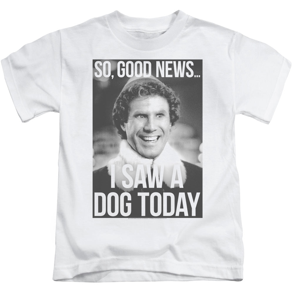 Elf Must Love Dogs Juvenile Kids Youth T Shirt White Officially Licensed