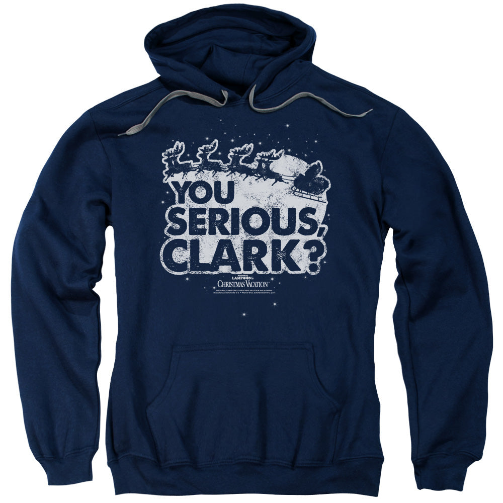 Christmas Vacation You Serious Clark Mens Hoodie Navy Blue Officially Licensed