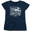 Christmas Vacation You Serious Clark Womens T Shirt Navy Blue Officially Licensed