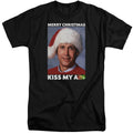 Christmas Vacation Merry Kiss Mens Tall T Shirt Black Officially Licensed