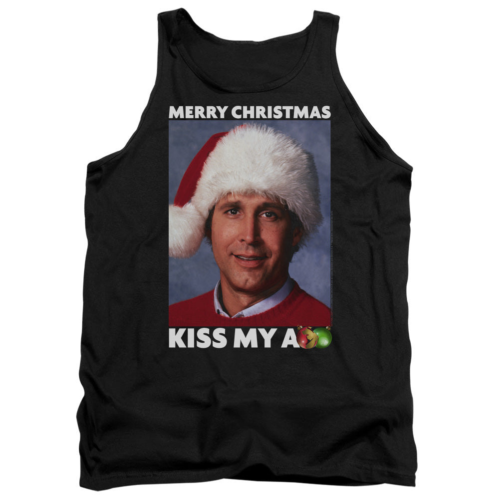 Christmas Vacation Merry Kiss Mens Tank Top Shirt Black Officially Licensed