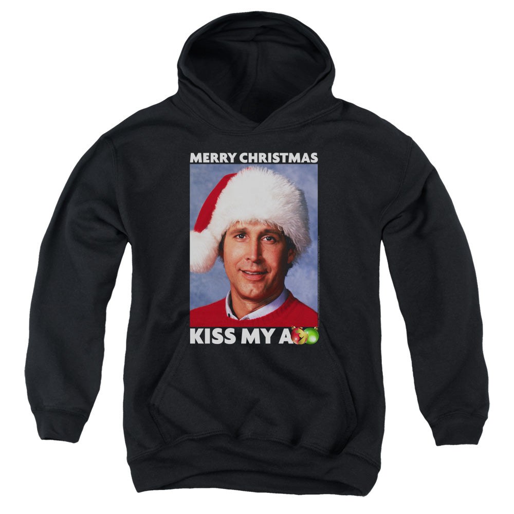 Christmas Vacation Merry Kiss Kids Youth Hoodie Black Officially Licensed