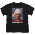 Christmas Vacation Merry Kiss Kids Youth T Shirt Black Officially Licensed