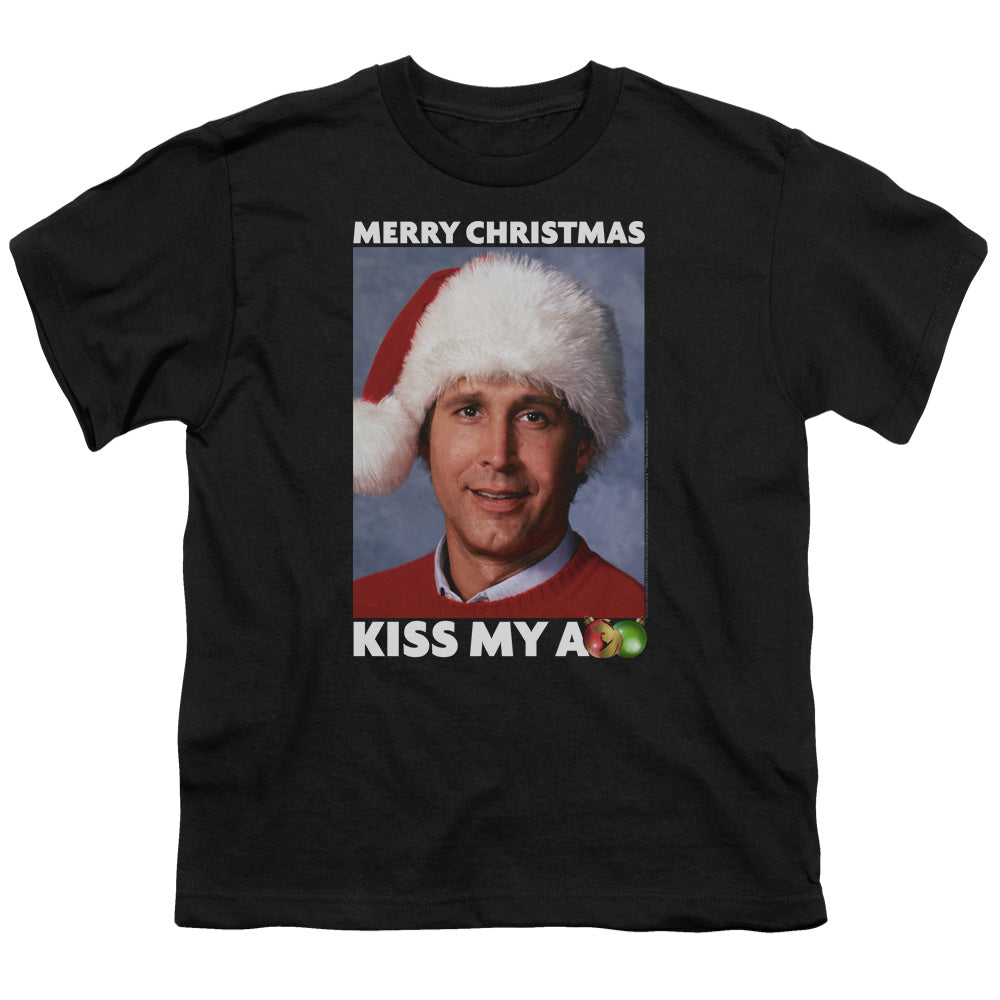 Christmas Vacation Merry Kiss Kids Youth T Shirt Black Officially Licensed