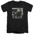 Friday The 13th TGIF Mens Slim Fit V-Neck T Shirt Black Officially Licensed