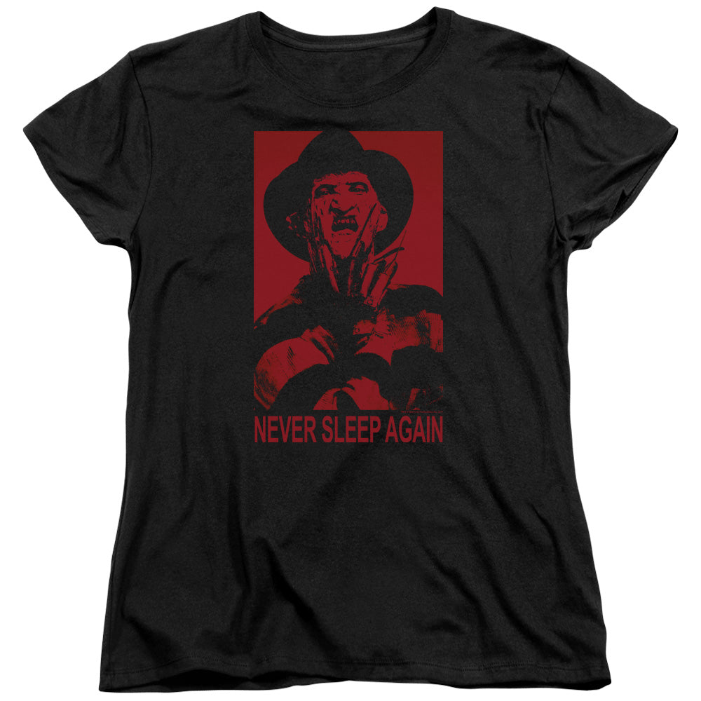 Nightmare On Elm Street Never Sleep Again Womens T Shirt Black Officially Licensed