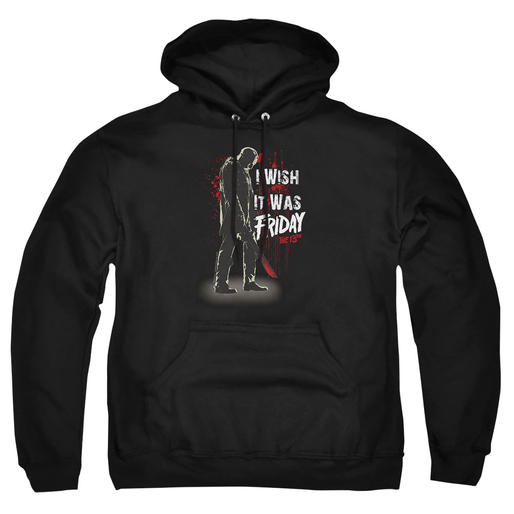 Friday The 13Th I Wish It Was Friday Mens Hoodie Black Officially Licensed