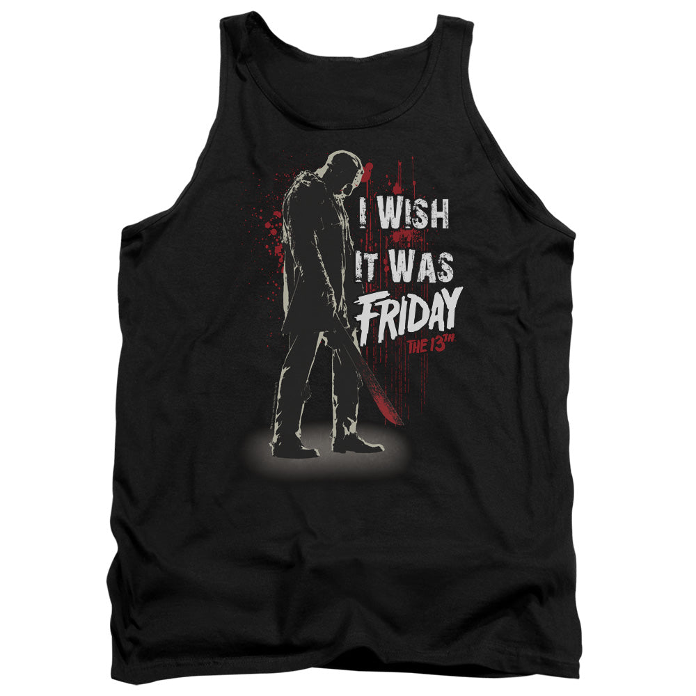 Friday The 13Th I Wish It Was Friday Mens Tank Top Shirt Black Officially Licensed