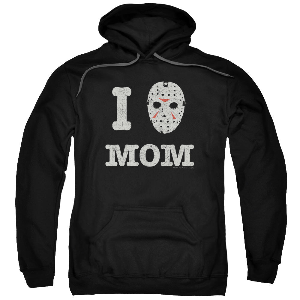 Friday The 13Th Mommas Boy Mens Hoodie Black Officially Licensed