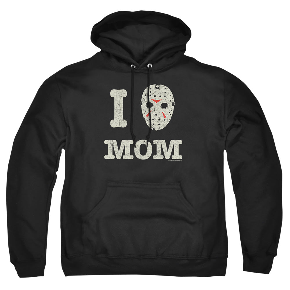 Friday The 13Th Mommas Boy Mens Hoodie Black Officially Licensed