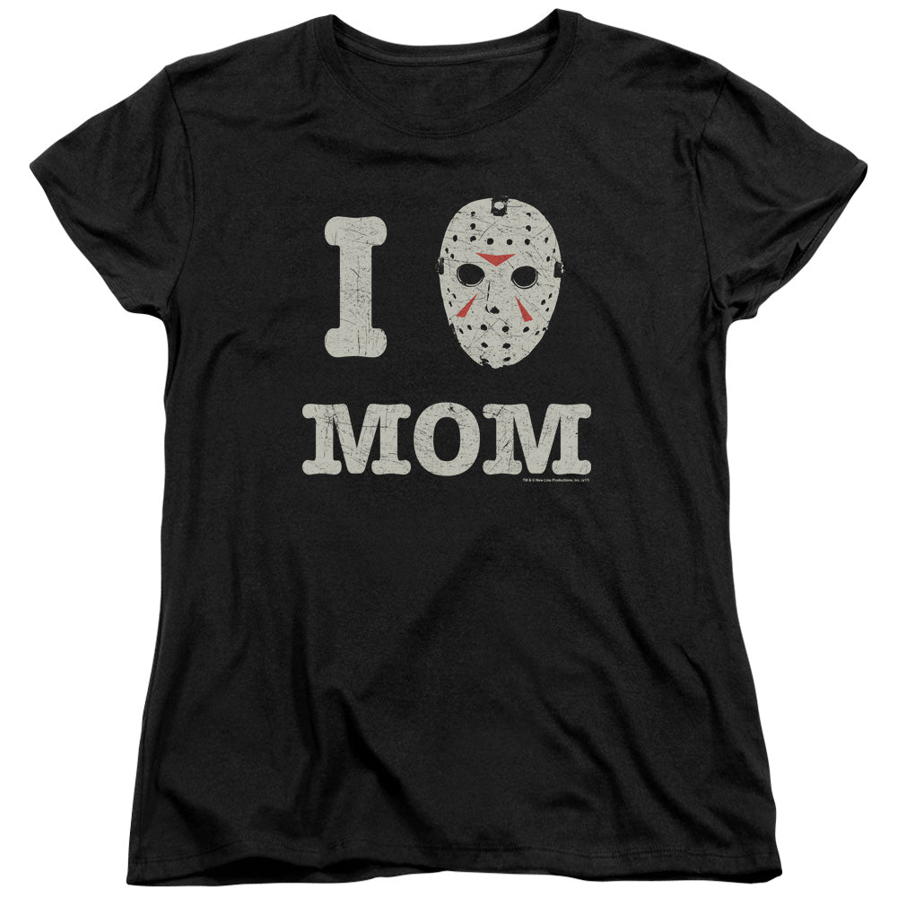Friday The 13th Mommas Boy Womens T Shirt Black Officially Licensed