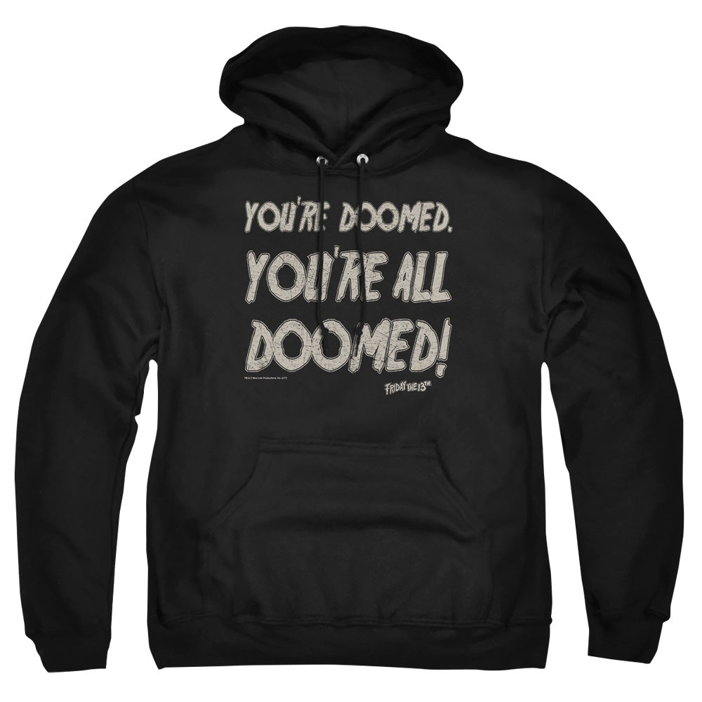 Friday The 13Th Doomed Mens Hoodie Black Officially Licensed