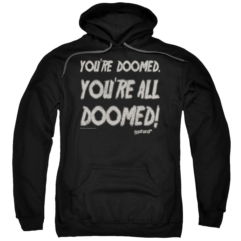 Friday The 13Th Doomed Mens Hoodie Black Officially Licensed