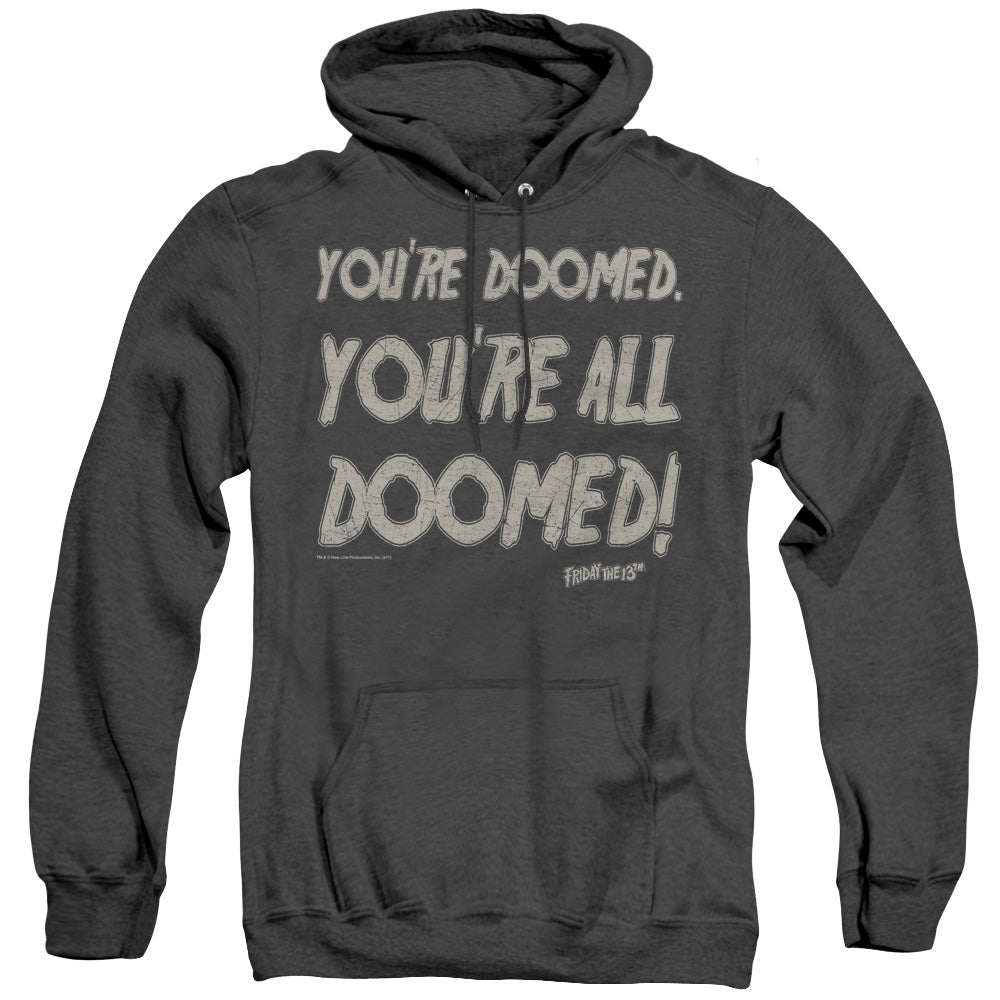 Friday The 13Th Doomed Heather Mens Hoodie Black Officially Licensed