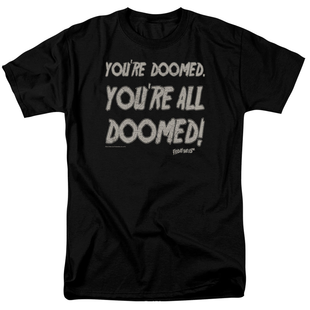 Friday The 13Th Doomed Mens T Shirt Black Officially Licensed
