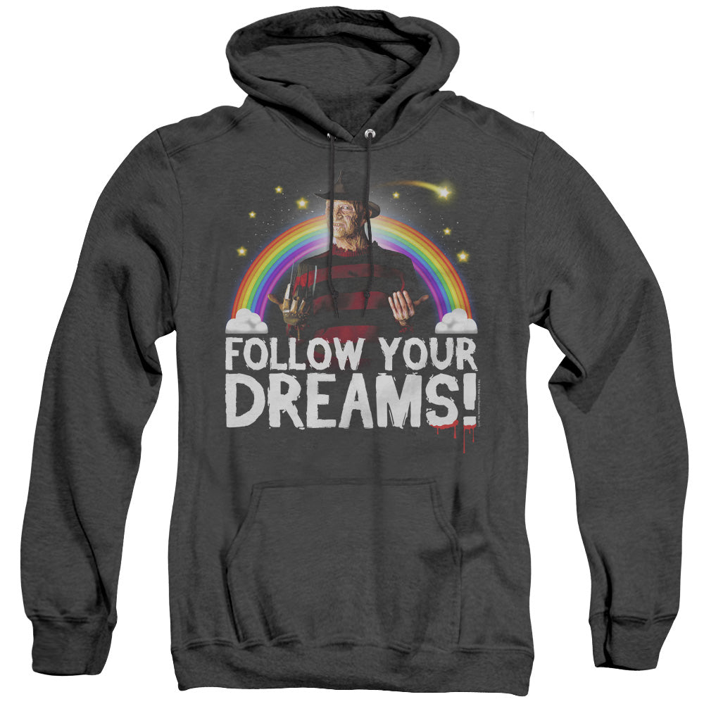 Friday The 13Th Follow Your Dreams Heather Mens Hoodie Black Officially Licensed