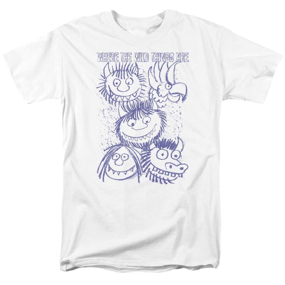 Where The Wild Things Are Wild Sketch Mens T Shirt White Officially Licensed