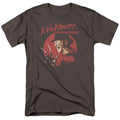Nightmare On Elm Street Freddy Circle Mens T Shirt Charcoal Officially Licensed