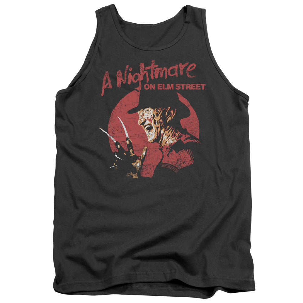 Nightmare On Elm Street Freddy Circle Mens Tank Top Shirt Charcoal Officially Licensed