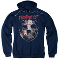 Friday The 13th Rough Mask Mens Hoodie Navy Blue Officially Licensed