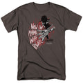 Nightmare On Elm Street Playing With Power Mens T Shirt Charcoal Officially Licensed