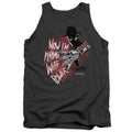 Nightmare On Elm Street Playing With Power Mens Tank Top Shirt Charcoal Officially Licensed