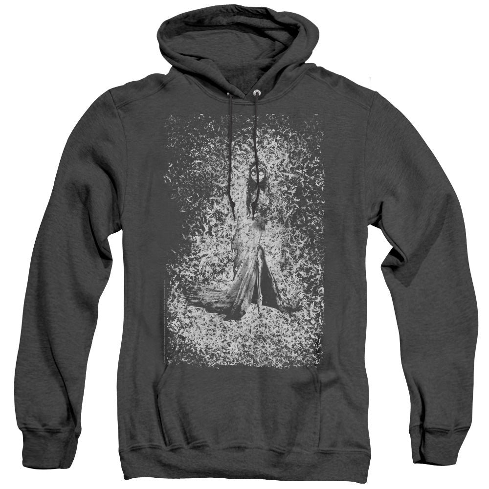 Corpse Bride Bird Dissolve Heather Mens Hoodie Black Officially Licensed