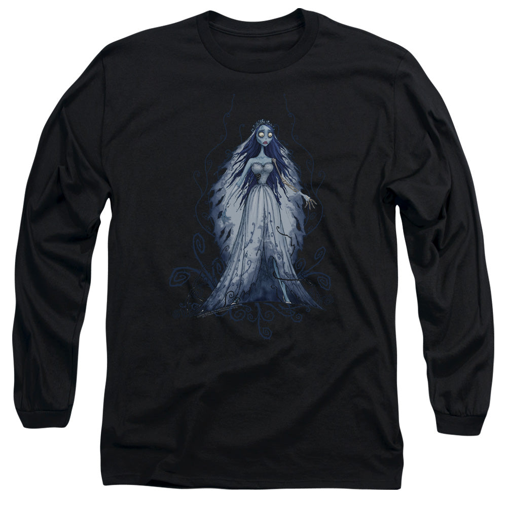 Corpse Bride Vines Mens Long Sleeve Shirt Black Officially Licensed Officially Licensed
