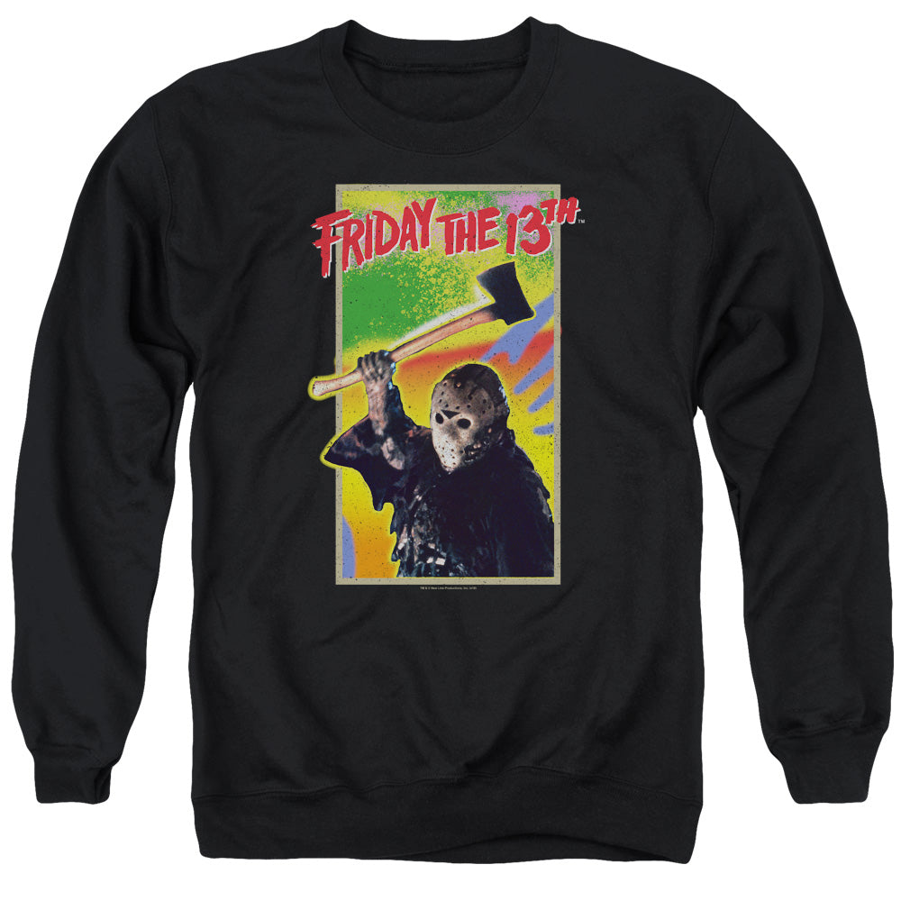 Friday The 13Th Retro Game Mens Crewneck Sweatshirt Black