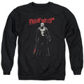 Friday The 13Th Chchch Ahahah Mens Crewneck Sweatshirt Black