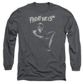Friday The 13Th Ax Mens Long Sleeve Shirt Charcoal Officially Licensed Officially Licensed