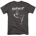 Friday The 13Th Ax Mens T Shirt Charcoal Officially Licensed