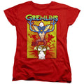 Gremlins Be Afraid Womens T Shirt Red Officially Licensed