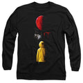 IT Red Balloon Mens Long Sleeve Shirt Black Officially Licensed