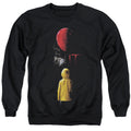 IT Red Balloon Mens Crewneck Sweatshirt Black Officially Licensed