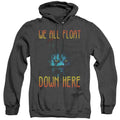 IT We All Float Down Here Heather Mens Hoodie Black Officially Licensed