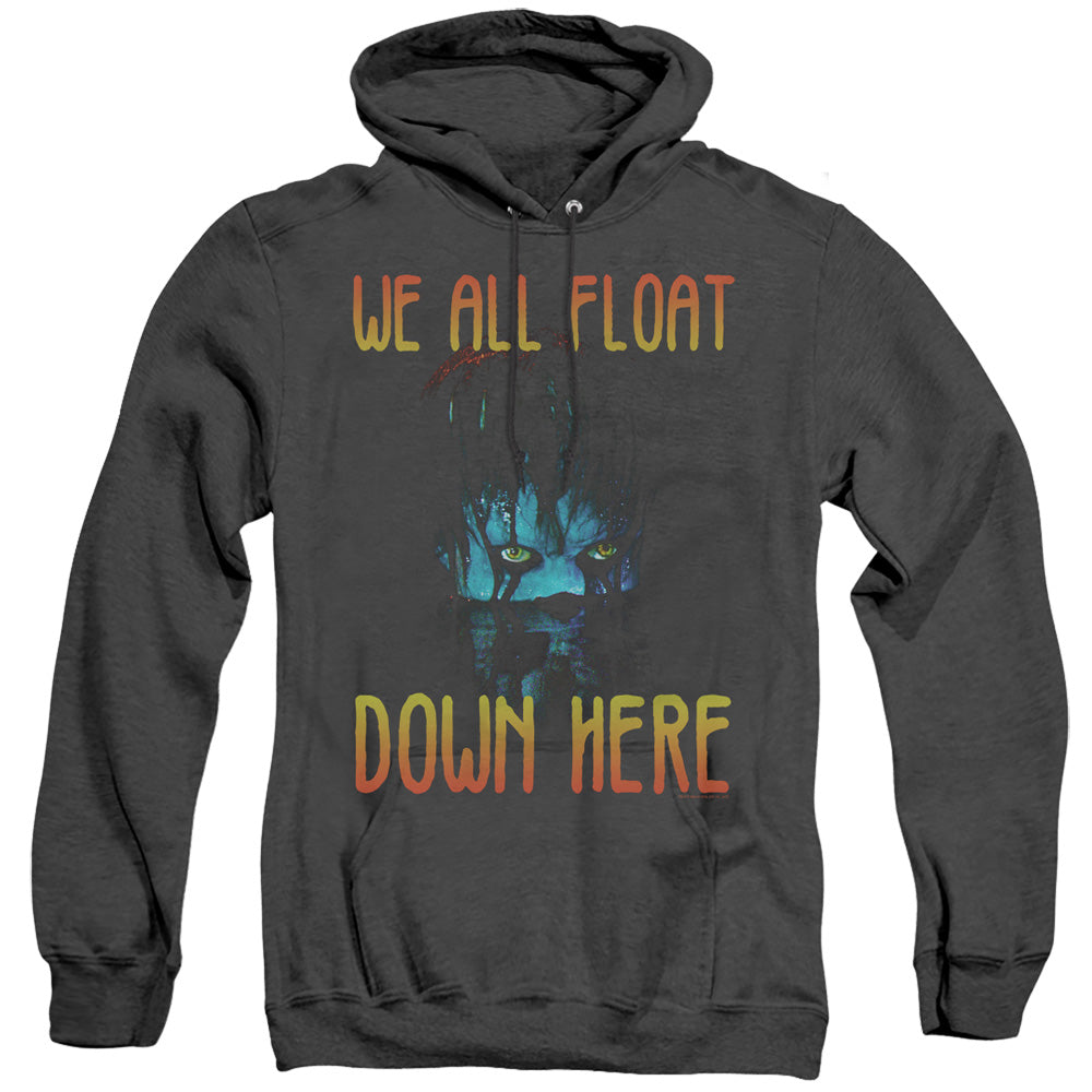 IT We All Float Down Here Heather Mens Hoodie Black Officially Licensed
