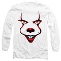 IT 2 Smile Mens Long Sleeve Shirt White Officially Licensed