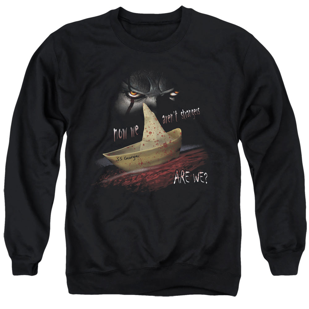 IT Now We Arent Strangers Mens Crewneck Sweatshirt Black Officially Licensed