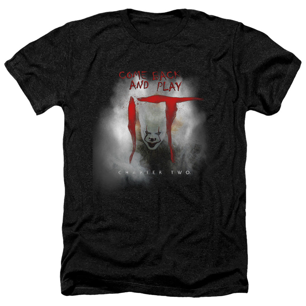 IT 2 Come Back And Play Heather Mens T Shirt Black Officially Licensed