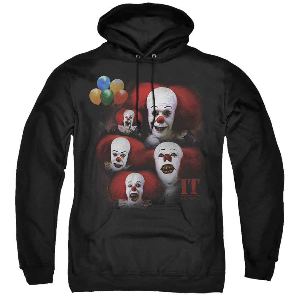 It 1990 Many Faces Of Pennywise Mens Hoodie Black Officially Licensed