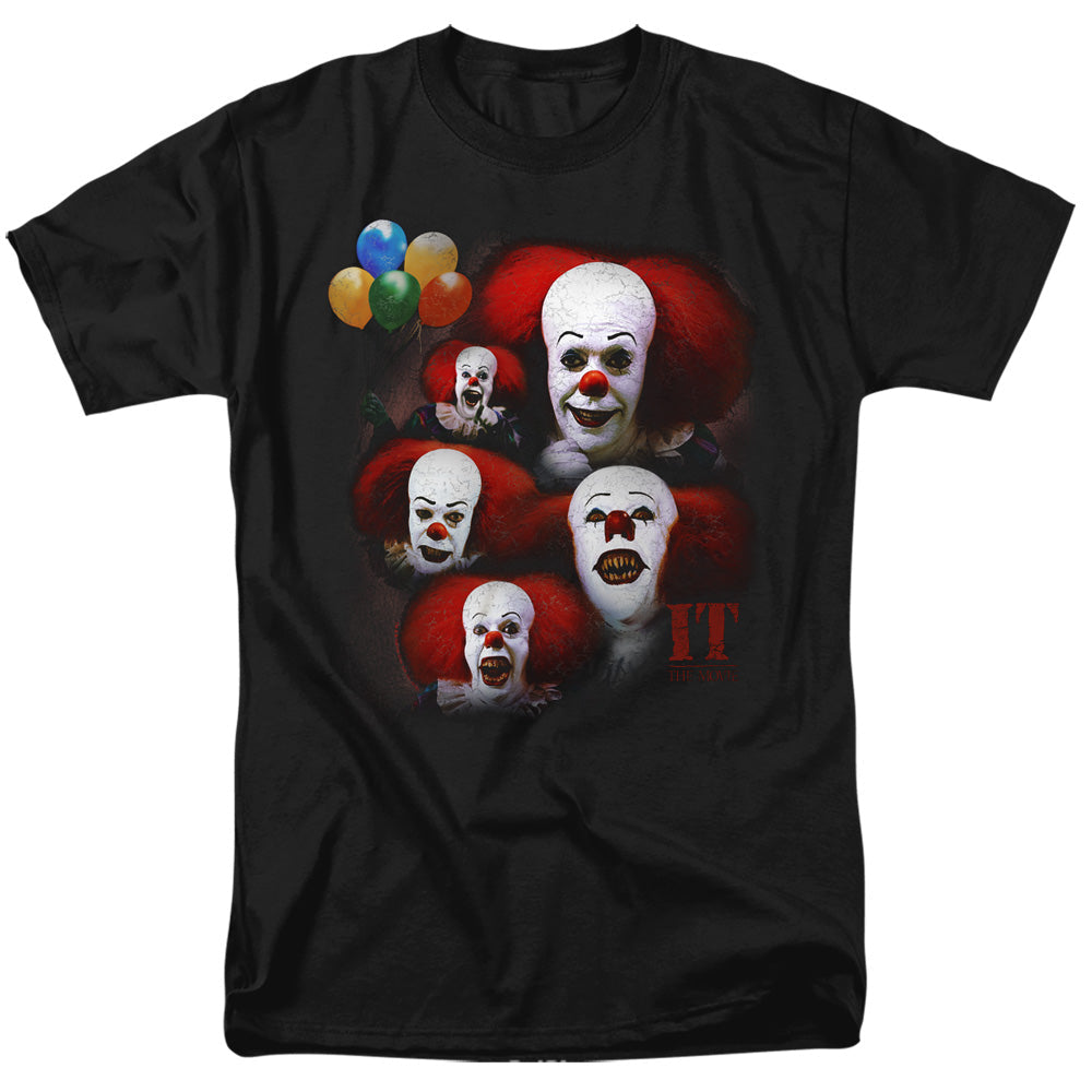 It 1990 Many Faces Of Pennywise Mens T Shirt Black Officially Licensed